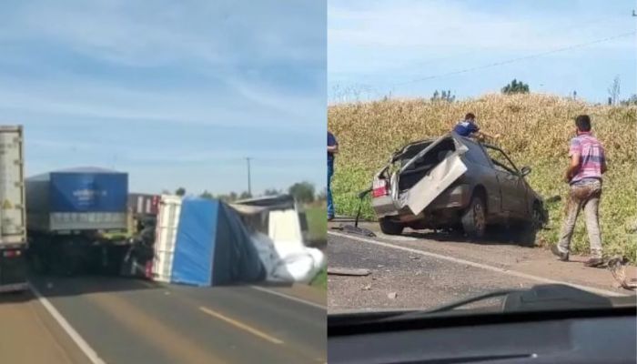 Candói - Uma pessoa morre após grave acidente no km 398 da BR 277